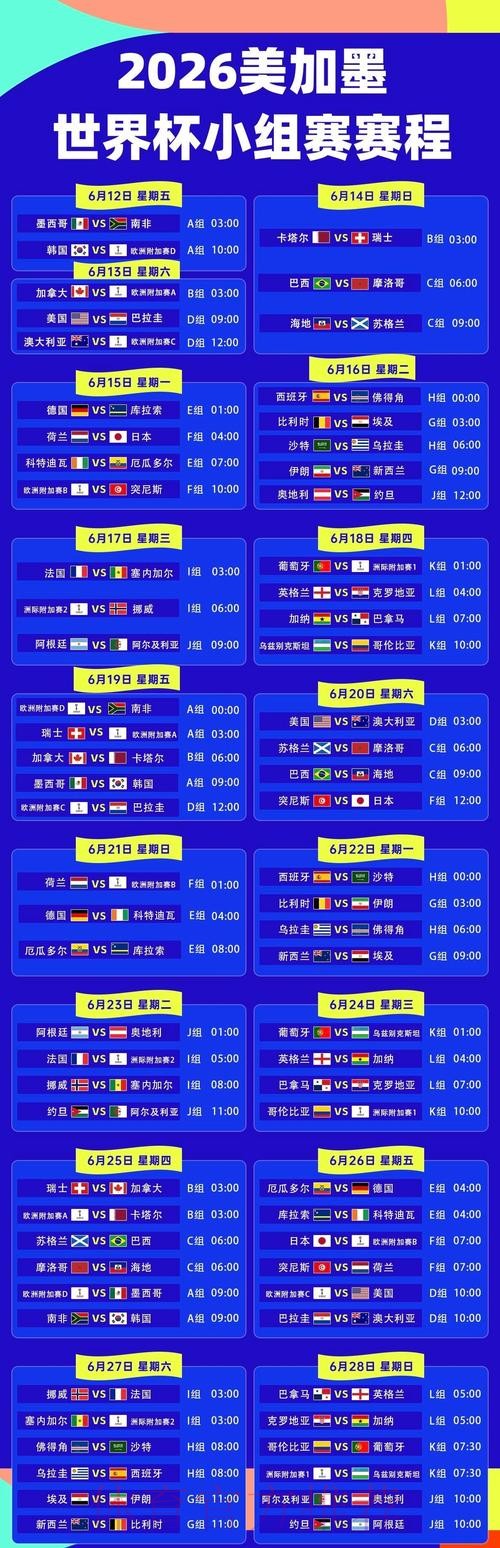 2026美加墨世界杯完整赛程是否免费